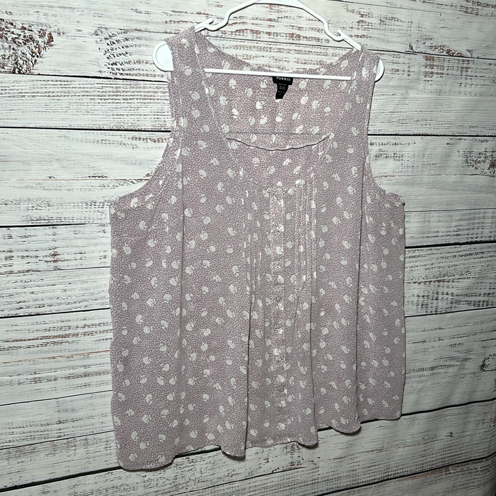 Torrid Box Tank Top Button Down Sleeveless Top Size 3 - Picture 2 of 16